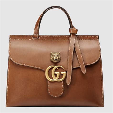 women gucci brown|brown leather gucci handbags sale.